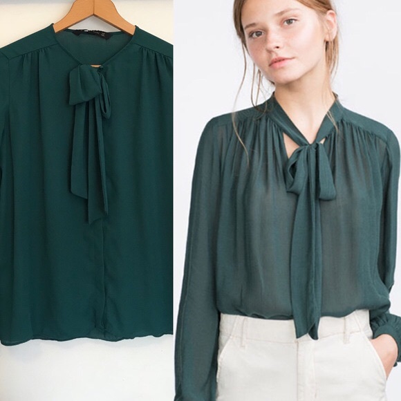 Zara Tops - Zara green blouse